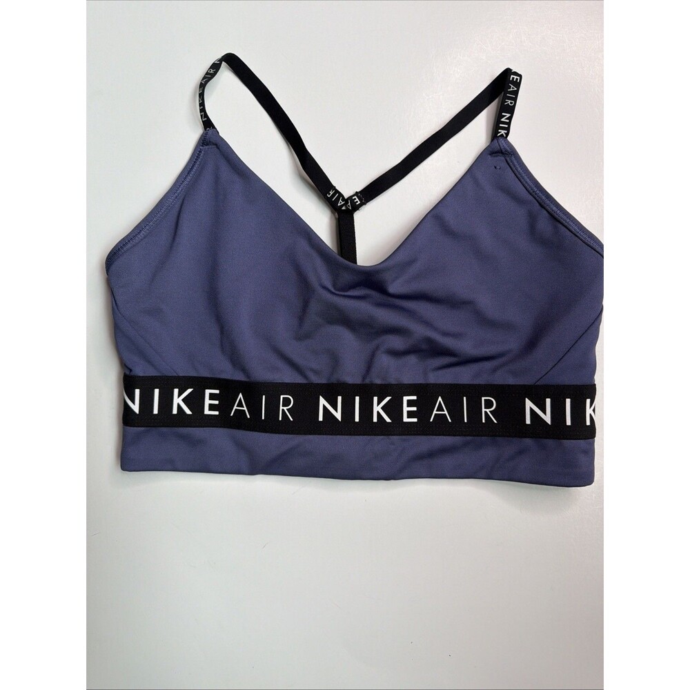 Nike Indy Air GRX Dri-Fit Light Support Sports Bra Sanded Purple Black Sz M